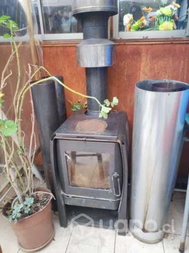 Estufa a leña asmendi con kit de instalación