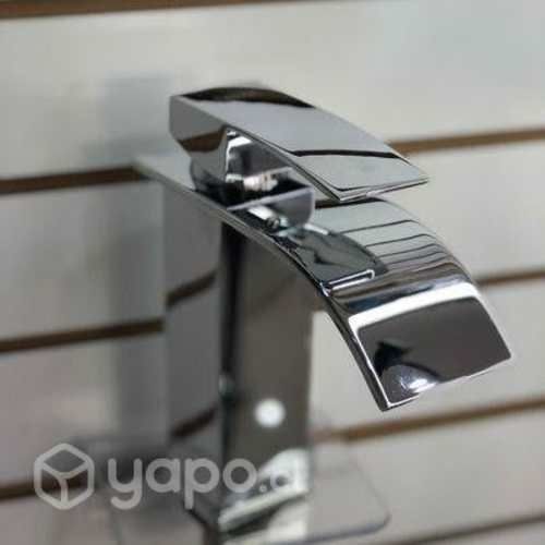 Llave monomando de lavamanos cascada curva moderna