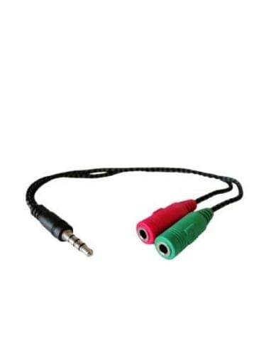 Cable de Audio de 3,5mm a 2 conector hembra