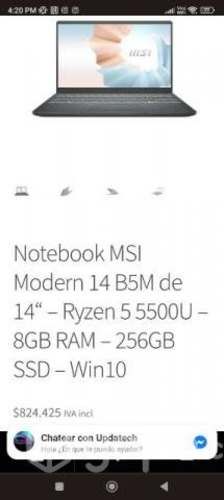 MSI modern 14 B5M Ryzen 5 5500