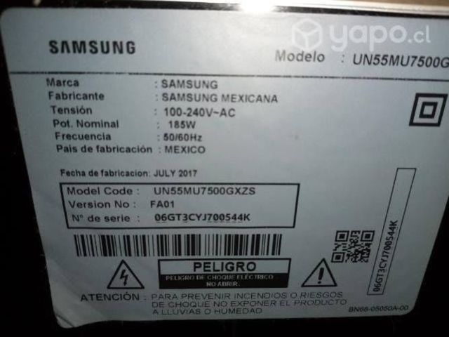 Un55mu7500 Samsung 55"