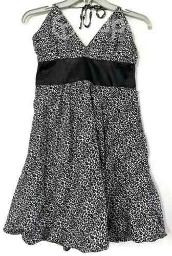 Vestido No Elástico Marca Index Talla S Negro