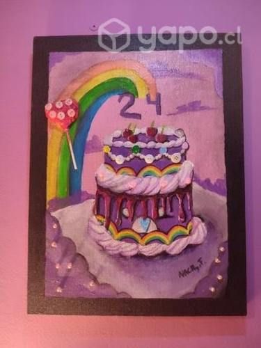 Cuadro, feliz cumpleaños