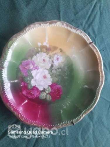 Plato decorativo mural motivo floral