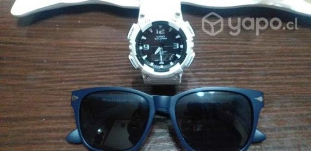 Reloj marca casio con lente de sol de regalo