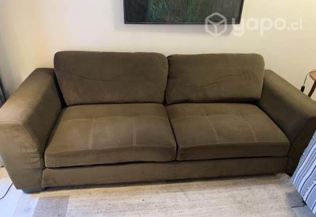 Sofá 3 cuerpos tela cotele + 2 fundas del sofá col