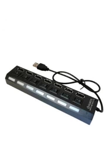 Hub 7 Puertos Multi Usb 2.0 Con Interruptor E Indi