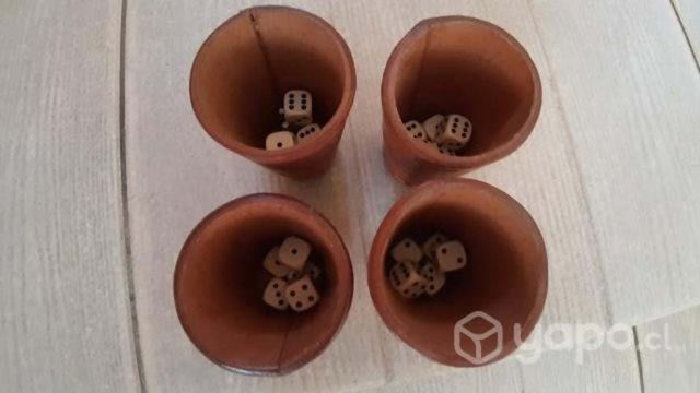 Juego de 4 cachos cuero sin uso