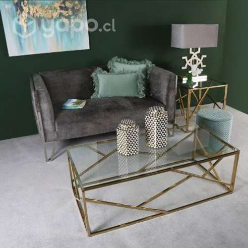 Mesas de centro dorada