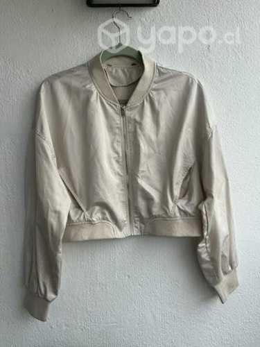 Chaqueta bomber beige