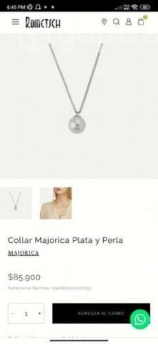 Collar Majorica perla y plata