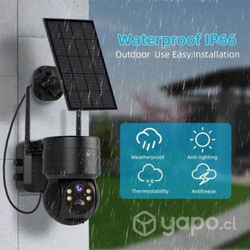 Camara de Seguridad Exterior, solar y sensor