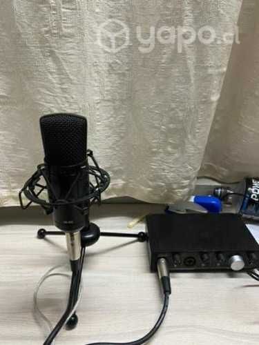 Micrófono condensador y interfaz