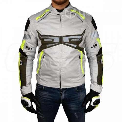 Chaqueta moto armad gear pool white maxdura imperm