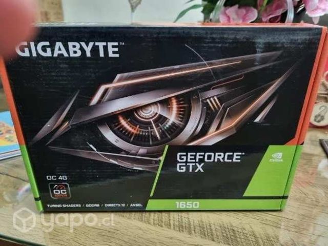 T. de Video GeForce GTX 1650 4GB Gigabyte NUEVA