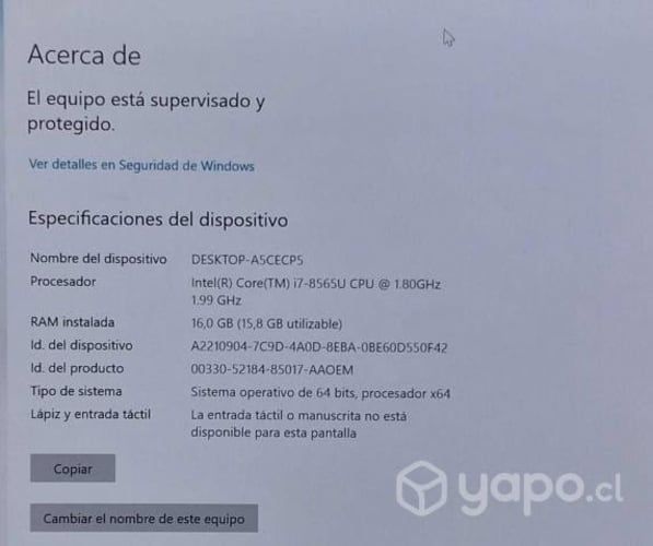 Ultrabook HP Elitebook 840G6 I7 4,6Ghz/16GB/512 NV