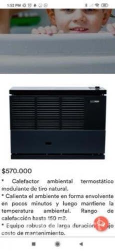 Estufa a gas lícuado calorama ORBIS nueva