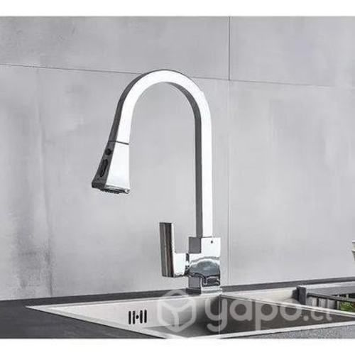 Llave Monomando Lavaplatos De Lujo Extensible Crom