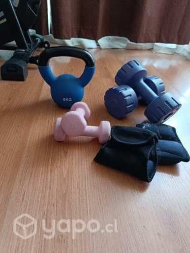 Set de mancuernas y pesas