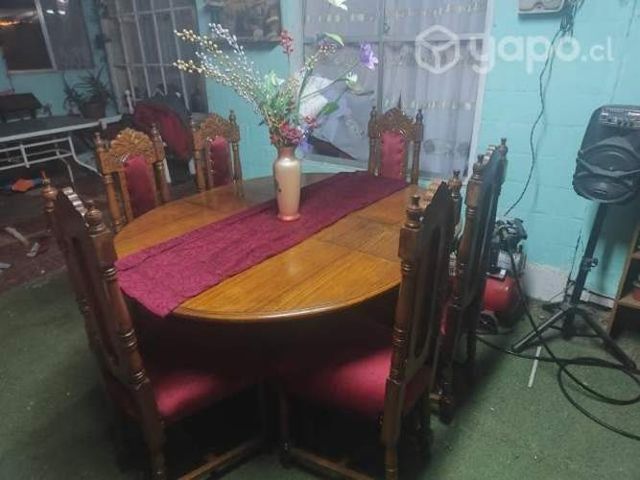 Comedor 6 sillas prácticamente nuevo tapiz nuevo