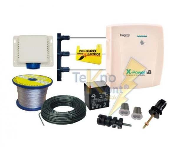 Kit 50 Metros Cerco Electrico Hagroy Xpower i8