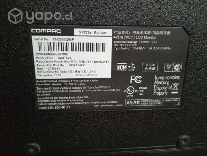 Pc hp compaq de escritorio