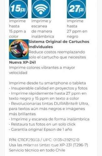 Impresora multifuncional EPSON