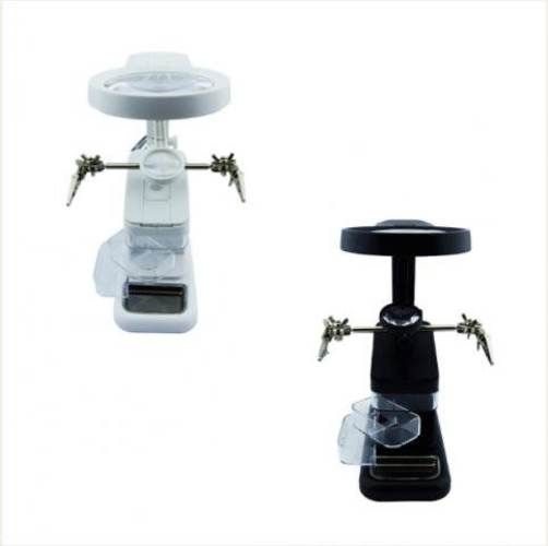 Tercera Mano Con Doble Lupa 10 Led, Para Cautin