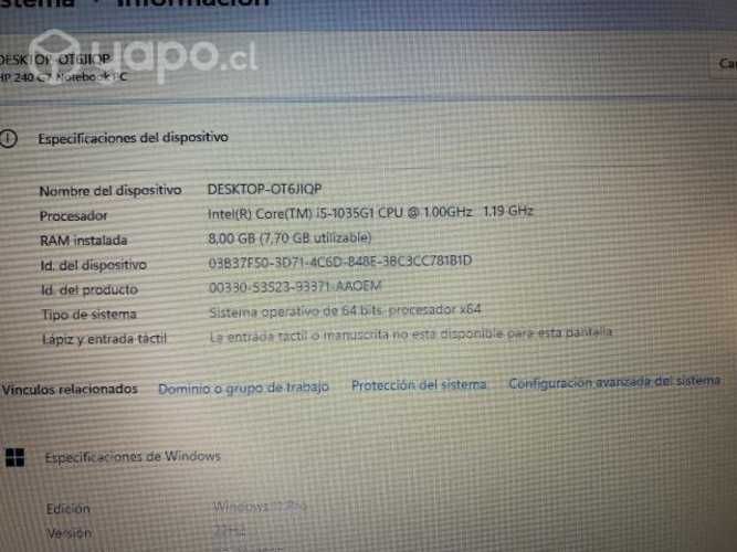 Notebook Hp 240 G7 i5