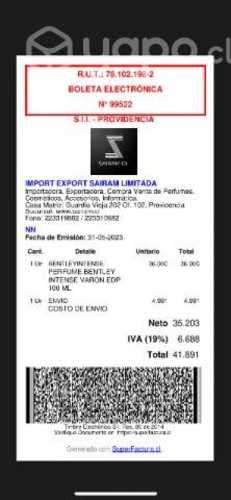 Perfume Bentley intense 100 ml