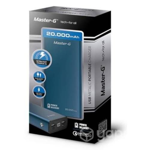 Cargador Portátil Carga Rápida Master-g 20.000 mAh