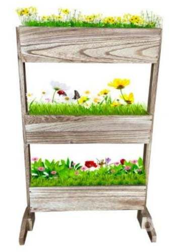 Huerto madera 3 niveles recto