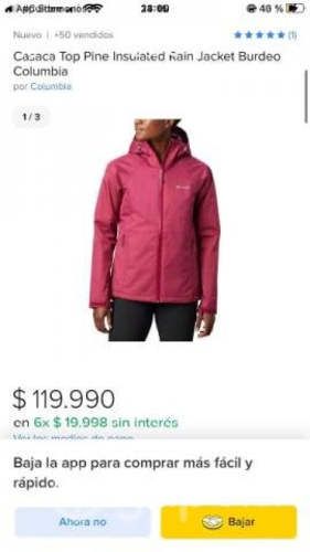 Parca nueva xs columbia termina e impermeable