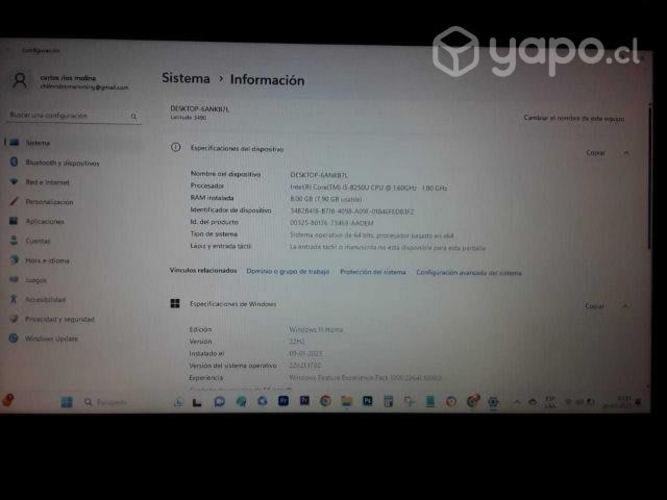 Notebook Dell 3490 i5