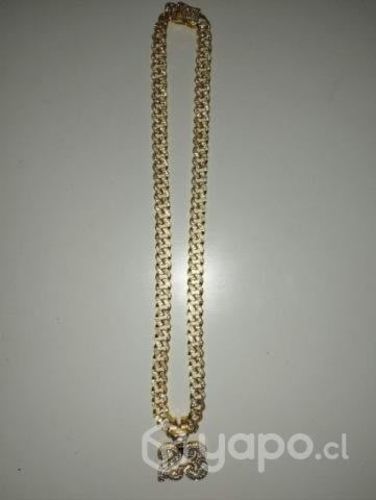 Cadena de acero con colgante cubana