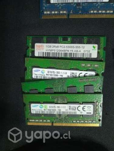 Memorias ram de PC y notebook desde las $2.000
