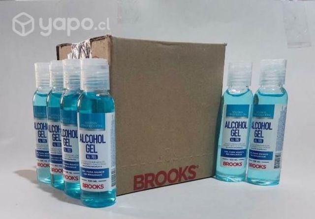 Cajas Alcohol gel Brooks, 12 unidades de 100 ml