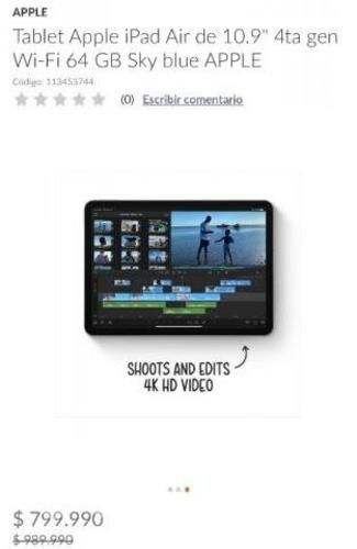 Tablet Apple iPad Air