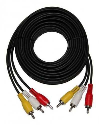 Cable 3 rca a 3 rca 10 mts