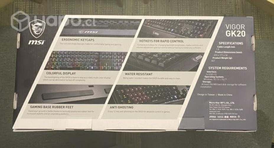 Teclado Gamer MSI Vigor GK20 NUEVO