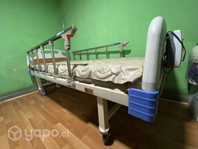 Cama Manual 2 Posiciones + Colchón Antiescaras