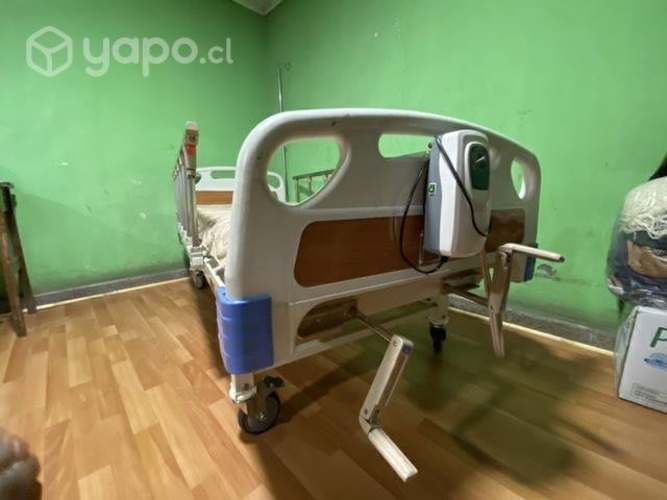 Cama Manual 2 Posiciones + Colchón Antiescaras