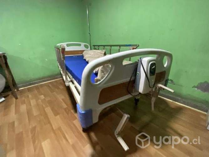 Cama Manual 2 Posiciones + Colchón Antiescaras