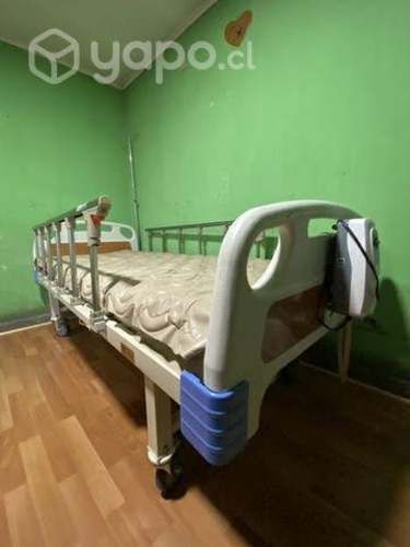 Cama Manual 2 Posiciones + Colchón Antiescaras