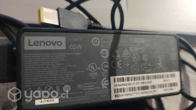 Cargador lenovo 65 w tipo usb original
