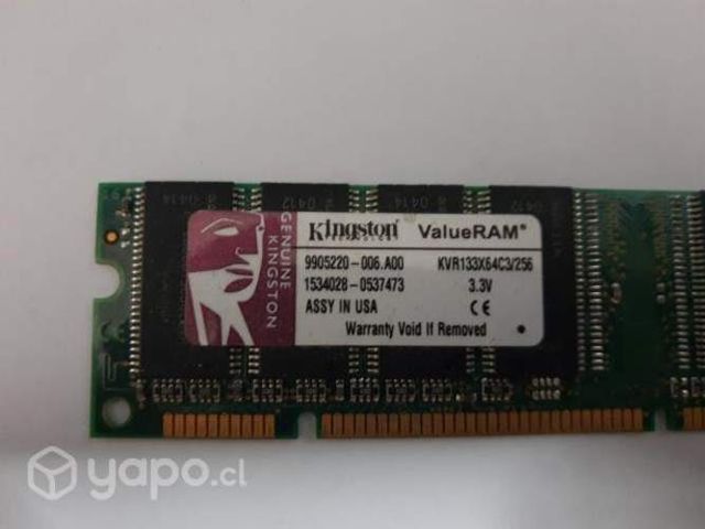 Memorias RAM 256MB y una de 1GB