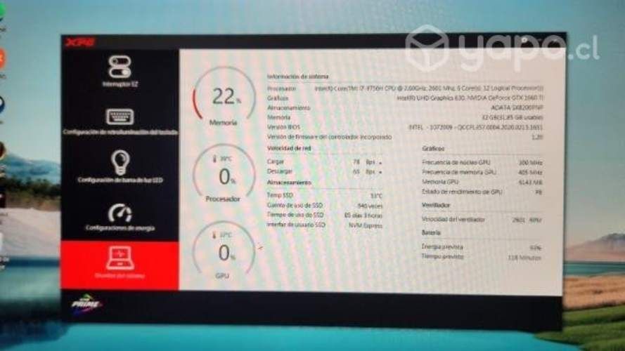 Notebook gamer XPG XENIA 15