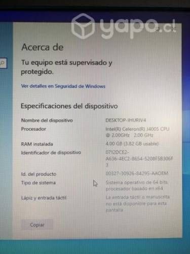 DESKTOP 4 gb- IHURIV4 Intel Celeron J4005