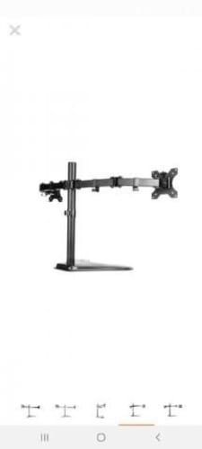 Soporte p/2 Monitores c/Base KlipXtreme K