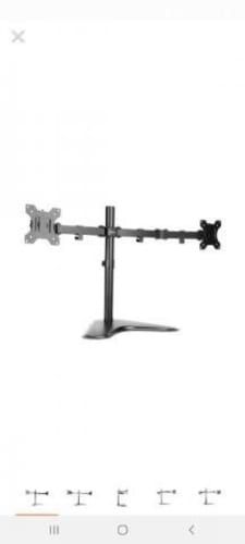 Soporte p/2 Monitores c/Base KlipXtreme K